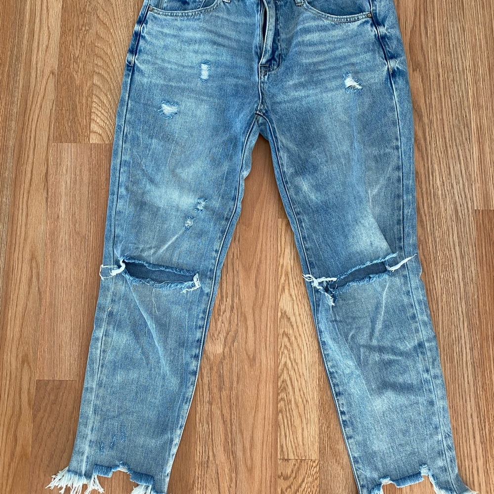 Distressed Girlfriend Jeans